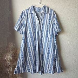 Coastal Striped Cotton Dress